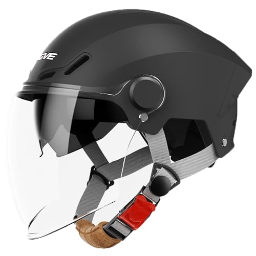 Motorrad Halbhelme Brain-Cap mit ECE Genehmigt mit Doppelvisier Brain-Cap Halbschale Roller-Helm Scooter-Helm Jet-Helm Retro Für Erwachsene Herren Damen 1,54-61cm Motorrad Halbhelme Brain-Cap mit ECE Genehmigt mit Doppelvisier Brain-Cap Halbschale Roller-Helm Scooter-Helm Jet-Helm Retro Für Erwachsene Herren Damen 1,54-61cm von JunPing