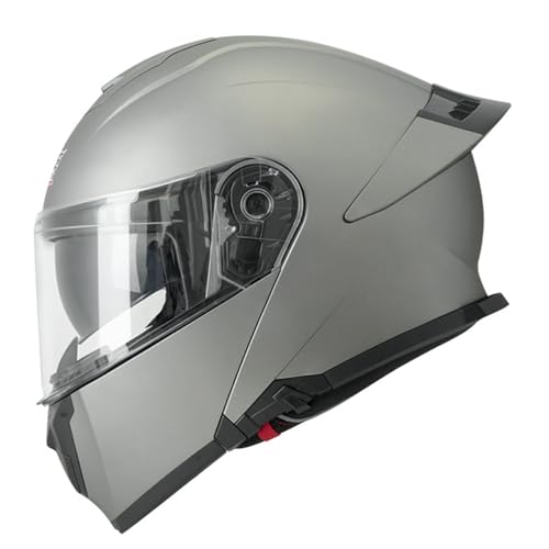 Motorrad Integrierter Motorradhelm Mit Doppelvisier,ECE Zulassung Adults Klapphelm, Motorradhelm Sturzhelm Für Herren Und Damen Unisex Motorradhelm Motocross Helm 9,2XL=63-64CM von JunPing