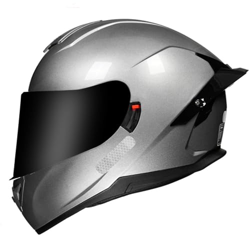 Motorradhelm Motorrad Klapphelm Mit Doppelvisier Integralhelm Fullface Helm Rollerhelm Sturzhelm Modularer Helm Für Männer Und Frauen, Alle Jahreszeiten 10,M=57~58cm von JunPing