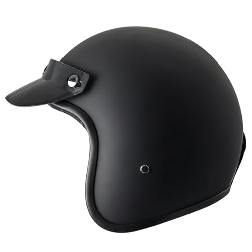 Motorradhelm Rollerhelm Retro Helm Motorrad mit Herausnehmbares Futter Chopper Helm Mit ECE Zulassung Motorradhelm Halbschale Für Erwachsener Herren Damen 5,L=59-60CM von JunPing