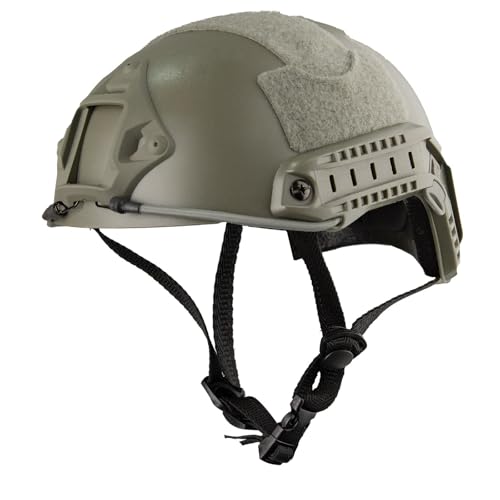 Fast MH Taktischer Helm for Militär Reiten Airsoft Paintball Jagd CS Wargame Leichtes Einfaches(Gary) von Jungle Leopard