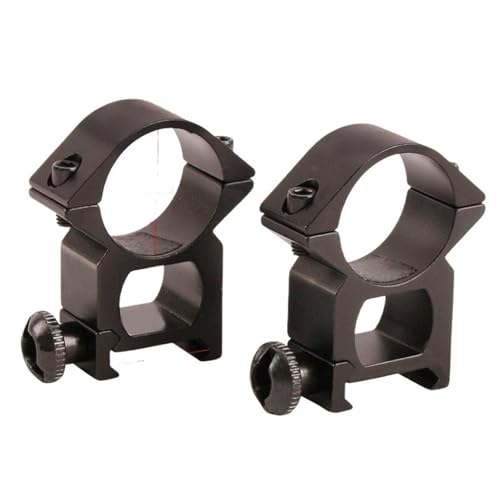 Hunting Rifle Scope Mounts Ring for Dia 25.4mm 30mm Tube Scopes 11mm 20mm Dovetail Picatinny Rail Flashlight Mount(High+Wide) von Jungle Leopard