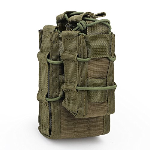 Magazintasche 5,56 9 mm Aufbewahrung Doppeltaschen 1000D Nylon Airsoft Taktische Mag Pouch MOLLE(MG-23-OD) von Jungle Leopard