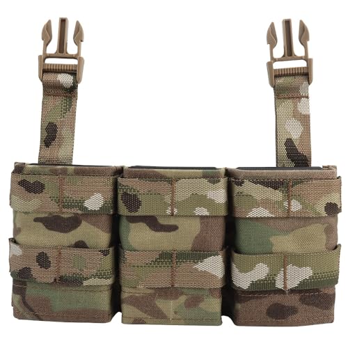 Jungle Leopard Tactical Triple Magazine Military Hunting Vest Fast 5.56 Triple Mag Pouch Front Panel for Airsoft M4 Holder Pouches(21-CP) von Jungle Leopard