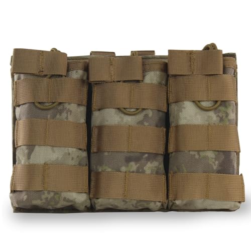 Tactical Pouch Dreifache Aufbewahrungstasche Molle Magazin Holster Jagd CS Wargame Airsoft(MG-13-AT) von Jungle Leopard