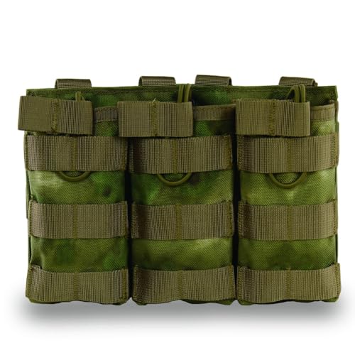 Tactical Pouch Dreifache Aufbewahrungstasche Molle Magazin Holster Jagd CS Wargame Airsoft(MG-13-FG) von Jungle Leopard