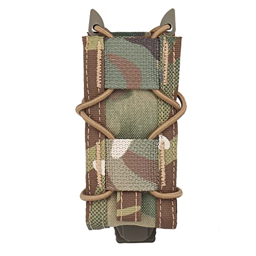 Taktische Magazintasche, MOLLE 9mm Einzelpistolenmagazin-Taschenlampentasche Taschenlampenhalter for Jagdschießen Airsoft(MG-48-CP) von Jungle Leopard