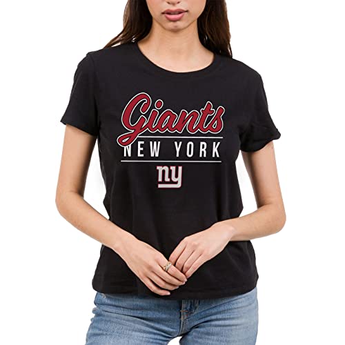 Junk Food Clothing x NFL - New York Giants - Fan Favorite - Damen Leichtes Kurzarm-Fanshirt - Größe M von Junk Food