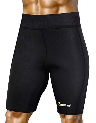 Herren-Thermo-Shorts, für Workout, Sauna, Hot Sweat, Herren, schwarz, XX-Large von Junlan