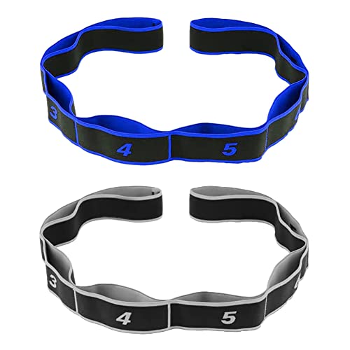 Junterone 2 StüCk Yoga Gummi BäNder Strecken Widerstand Band, Gummi BäNder für Yoga, Physiotherapie, Pilates, Tanz, Gymnastik, Blau + Junterone 2 StüCk Yoga Gummi BäNder Strecken Widerstand Band, Gummi BäNder für Yoga, Physiotherapie, Pilates, Tanz, Gymnastik, Blau + von Junterone