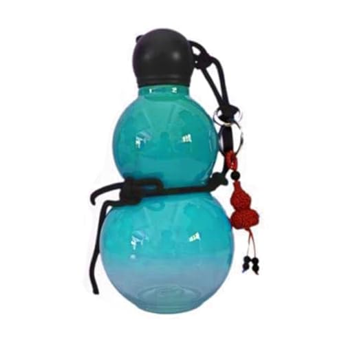 Junterone Chinesische Retro-Inspirierte Flasche Aus Kürbis Chinesische Retro-Inspirierte Kürbis-Wasserflasche 800ML Kürbis-Wasserflasche Kürbis-Sportwasserflasche Große Kapazitätswasserflasche Blau von Junterone