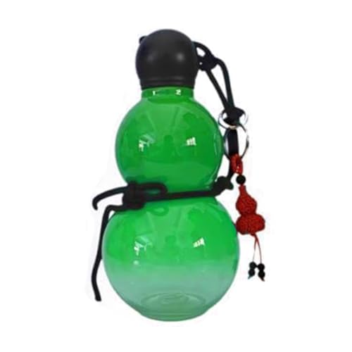 Junterone Chinesische Retro-Inspirierte Flaschenkürbis-Wasserflasche 800 Ml Große Kapazitäts-Wasserflasche Flaschenkürbis-Reisewasserflasche für Fitnessstudio Grün von Junterone