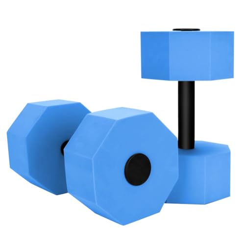 Junterone Set mit Wasserhanteln für Poolgewichte, Schwimmmanschetten aus Schaumstoff für Wasserübungen, Fitnessgeräte für Wassergymnastik (blau) von Junterone