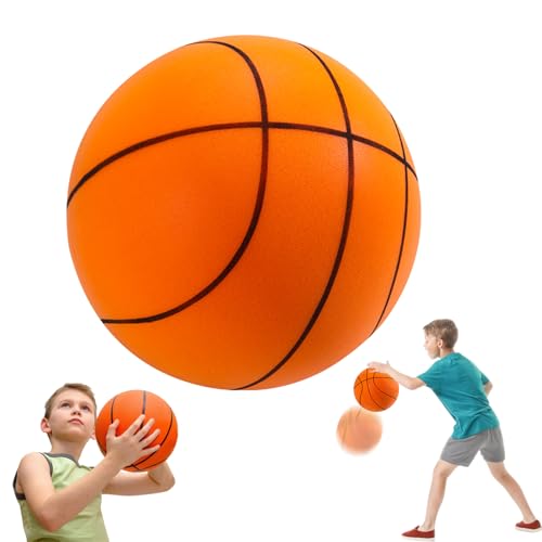 JurciCat Silent Basketball DREI Größen Silent Shot Basketball Hoher rückprall Basketball Indoor Lautloser Basketball für Kinder und Erwachsene9（18CM） von JurciCat