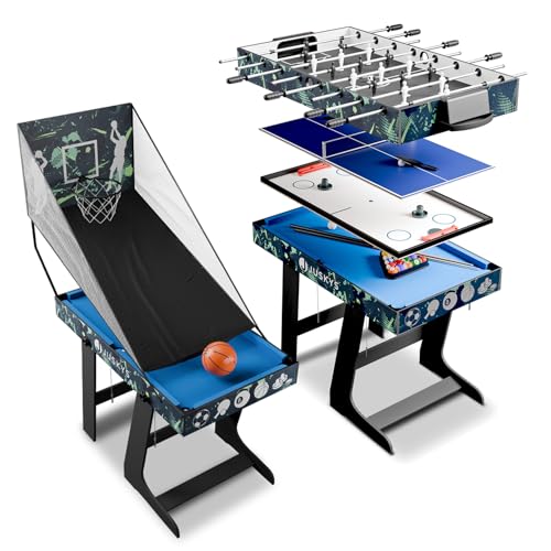 Juskys 5in1 Spieltisch Ballzauber - Kinder Tisch klappbar mit Tischtennisplatte, Tischkicker, Billardtisch, Hockey & Basketball - Multifunktionstisch Juskys 5in1 Spieltisch Ballzauber - Kinder Tisch klappbar mit Tischtennisplatte, Tischkicker, Billardtisch, Hockey & Basketball - Multifunktionstisch von Juskys