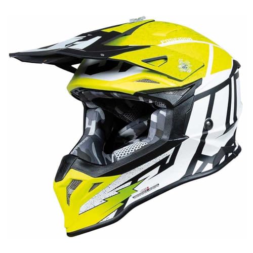 JUST1 Helmet J39 Poseidon Yellow-Black-White matt 60-L JUST1 Helmet J39 Poseidon Yellow-Black-White matt 60-L von JUST1