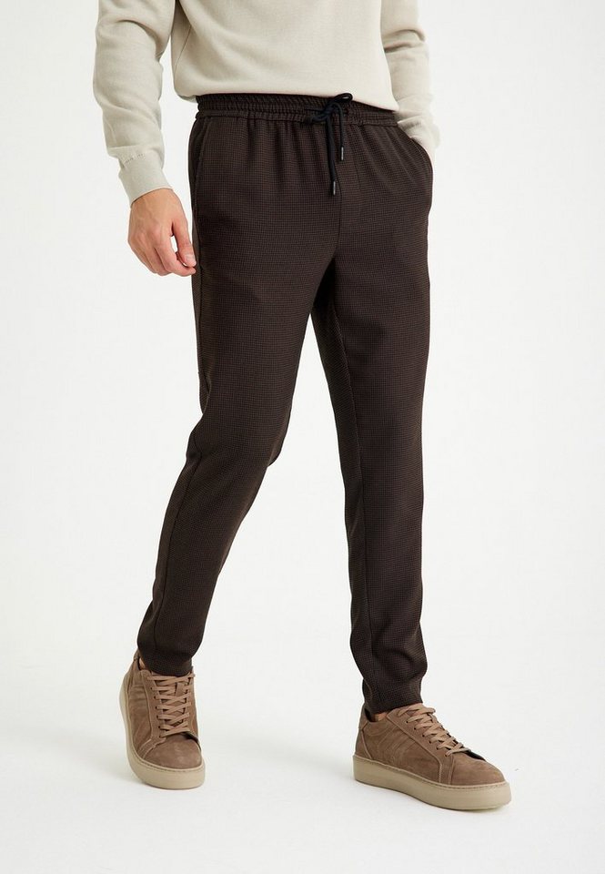 Just Like You Jogger Pants Hahnentrittmuster Regular Fit Herren Jogger Hose mit Seitentasche von Just Like You