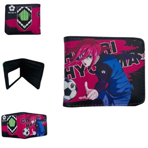 Juyuup Bachira Meguru Anime Figure Chigiri Hyoma Wallets ID Card Credit Card Multi Purpose Wallet Men Bi-Fold Wallet, mehrfarbig, 11*9.5 CM, Klassisch von Juyuup