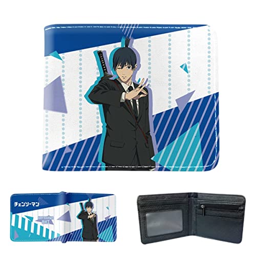 Juyuup Denji Anime Figur Makima Brieftaschen Ausweis Kreditkarte Mehrzweckgeldbörse Herren Bi-Fold Wallet, mehrfarbig, 11*9.5 CM, Klassisch von Juyuup