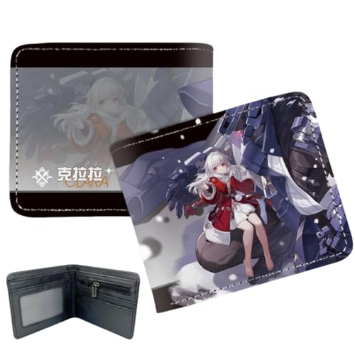 Juyuup Kafka Dan Heng Anime Figure Wallets ID Card Credit Card Multi Purpose Wallet Men Bi-Fold Wallet, mehrfarbig, 11*9.5 CM, Klassisch von Juyuup