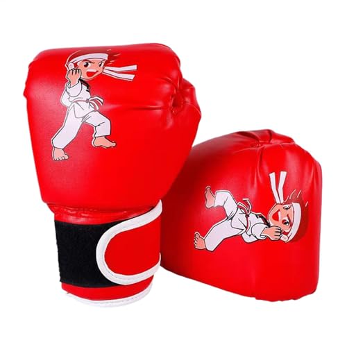 Boxhandschuhe, Sporthandschuhe, Boxsackhandschuhe, Kickbox-Trainingshandschuhe, Cartoon-Design, bequem und gepolstert, Spaß und verstellbare Handgelenkschlaufe, multifunktional, geeignet für Kinder von Jvjggag