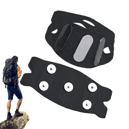 Eisspikes für Schuhe, rutschfeste Schneestollen, Traktions-Steigeisen, stabile Eisgreifer, rutschfeste Schuhüberzüge, tragbare Eisspikes für sicheres Gehen und Winterwandern, mit 3,5 x 8,9 cm von Jvjggag