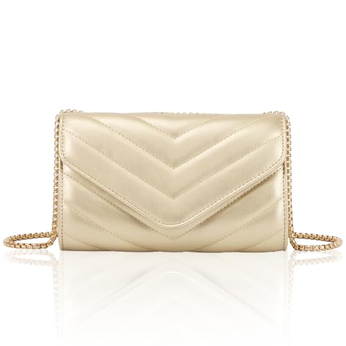 Jywmsc Damen PU Leder Handtaschen Stylische Designer-Abendtasche Clutch Geldbörsen Kleine gesteppte Crossbody-Umhängetaschen Jywmsc Damen PU Leder Handtaschen Stylische Designer-Abendtasche Clutch Geldbörsen Kleine gesteppte Crossbody-Umhängetaschen von Jywmsc