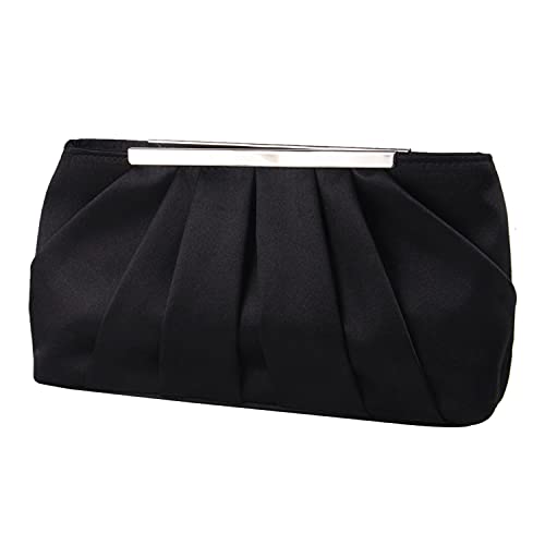 Jywmsc Damen Satin Abendtasche Elegante Satin Plissee Abend Clutch Geldbörsen für Damen Silber Hochzeit Handtasche Jywmsc Damen Satin Abendtasche Elegante Satin Plissee Abend Clutch Geldbörsen für Damen Silber Hochzeit Handtasche von Jywmsc