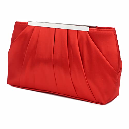 Jywmsc Damen Satin Abendtasche Elegante Satin Plissee Abend Clutch Geldbörsen für Damen Silber Hochzeit Handtasche Jywmsc Damen Satin Abendtasche Elegante Satin Plissee Abend Clutch Geldbörsen für Damen Silber Hochzeit Handtasche von Jywmsc