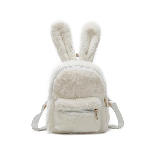 Jywmsc Niedliche Bunny-Rucksäcke für Mädchen, Damen niedlich Kaninchenohren Rucksack flauschige Umhängetasche Schultasche Satchel Jywmsc Niedliche Bunny-Rucksäcke für Mädchen, Damen niedlich Kaninchenohren Rucksack flauschige Umhängetasche Schultasche Satchel von Jywmsc
