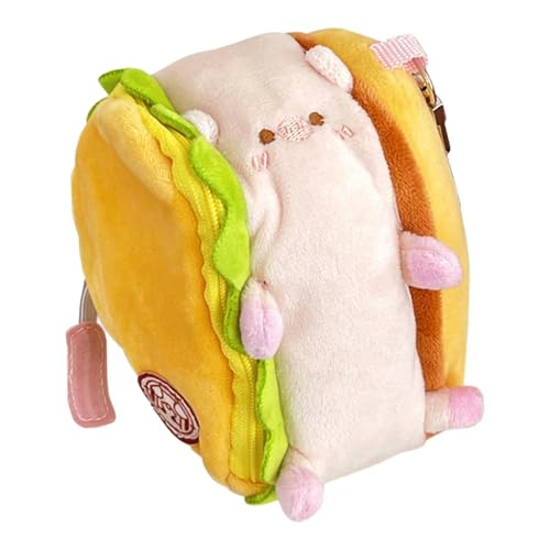 Cartoon-Schweine-Geldbörse, kleine Kleingeldtasche, Cartoon-Schweine-Sandwich-Geldbörse, Schweine-Kopfhörer-Aufbewahrung, dekorativer Organizer, vielseitige Armband-Kopfhörer-Aufbewahrungstasche für von Jyxuyy