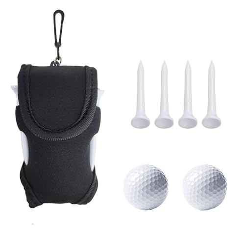 Jyxuyy Golfballtasche, kleine Golfballtasche, Mehrzweck-Outdoor-Golf-Tee-Tasche, schmutzabweisende Aufbewahrungstasche, wasserdichte Golfballtasche, tragbare Aufbewahrungstasche für Reisen, von Jyxuyy