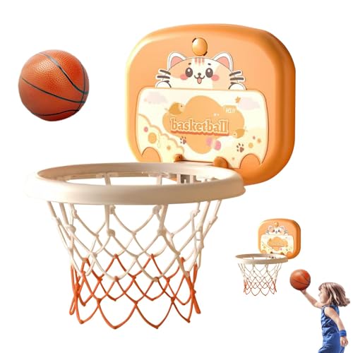 Over The Door Basketball Hoop | Kids Cat Dog Pattern Basketball Hoop | No-Drill Wall Basketball Toys with Balls for 3-5 Year Old Boys and Girls, Indoor Sports Play for von Jyxuyy