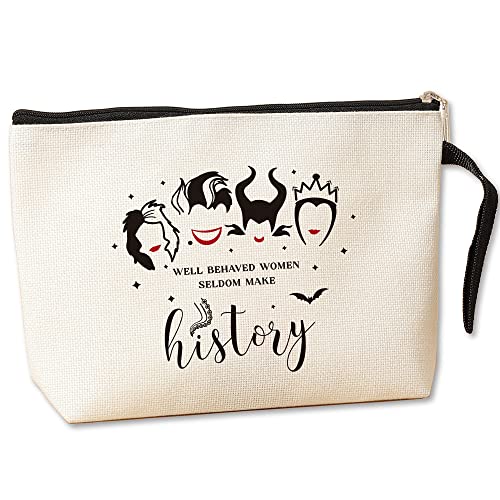 Maleficent Witch Stuff Bösewichte Fans Geschenke für Frauen Beste Freundin Hexerei Tasche Böse Königin Make-up-Tasche Inspirierende Geschenke für Frauen Ihre Mädchen Erwachsene – Gut erzogene Frauen von Jztco