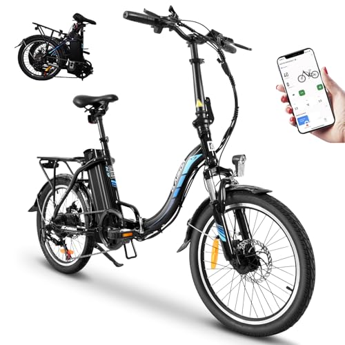 K KAISDA K7 E-Bike Klapprad 20 Zoll 36V 13Ah Akku, leichtes Elektrofahrrad für Senioren und Mädchen, mit App, Shimano 7 Gang-Schaltung von K KAISDA