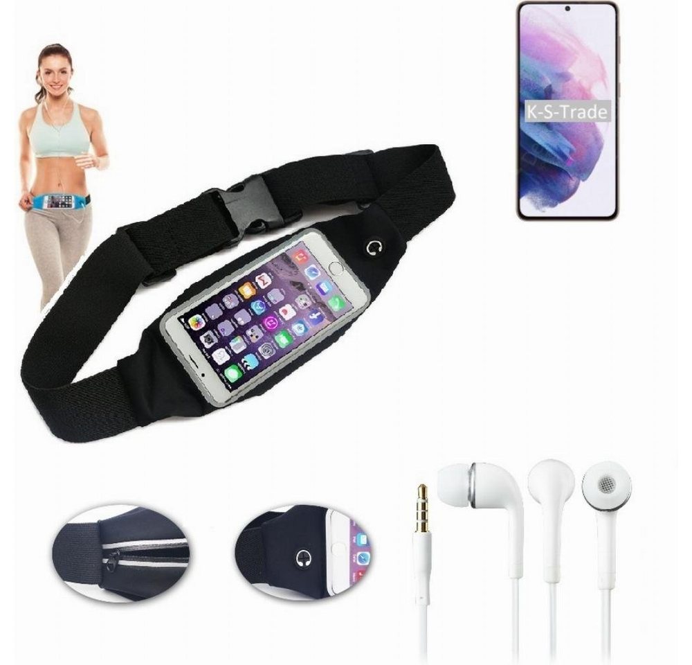 K-S-Trade Handyhülle für Samsung Galaxy S21 5G Exynos, Bauchtasche Gürteltasche schwarz + Kopfhörer. Sport Running K-S-Trade Handyhülle für Samsung Galaxy S21 5G Exynos, Bauchtasche Gürteltasche schwarz + Kopfhörer. Sport Running von K-S-Trade