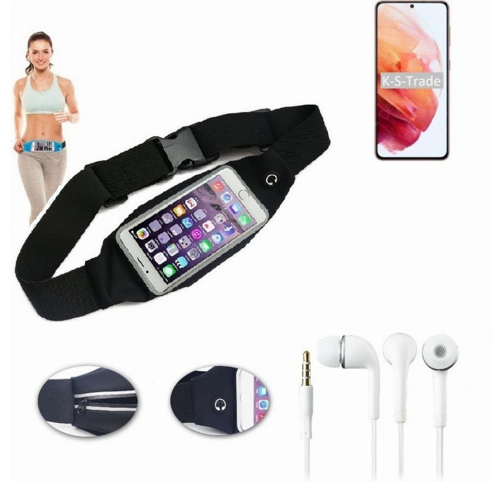 K-S-Trade Handyhülle für Samsung Galaxy S21 5G SD888, Bauchtasche Gürteltasche schwarz + Kopfhörer. Sport Running K-S-Trade Handyhülle für Samsung Galaxy S21 5G SD888, Bauchtasche Gürteltasche schwarz + Kopfhörer. Sport Running von K-S-Trade