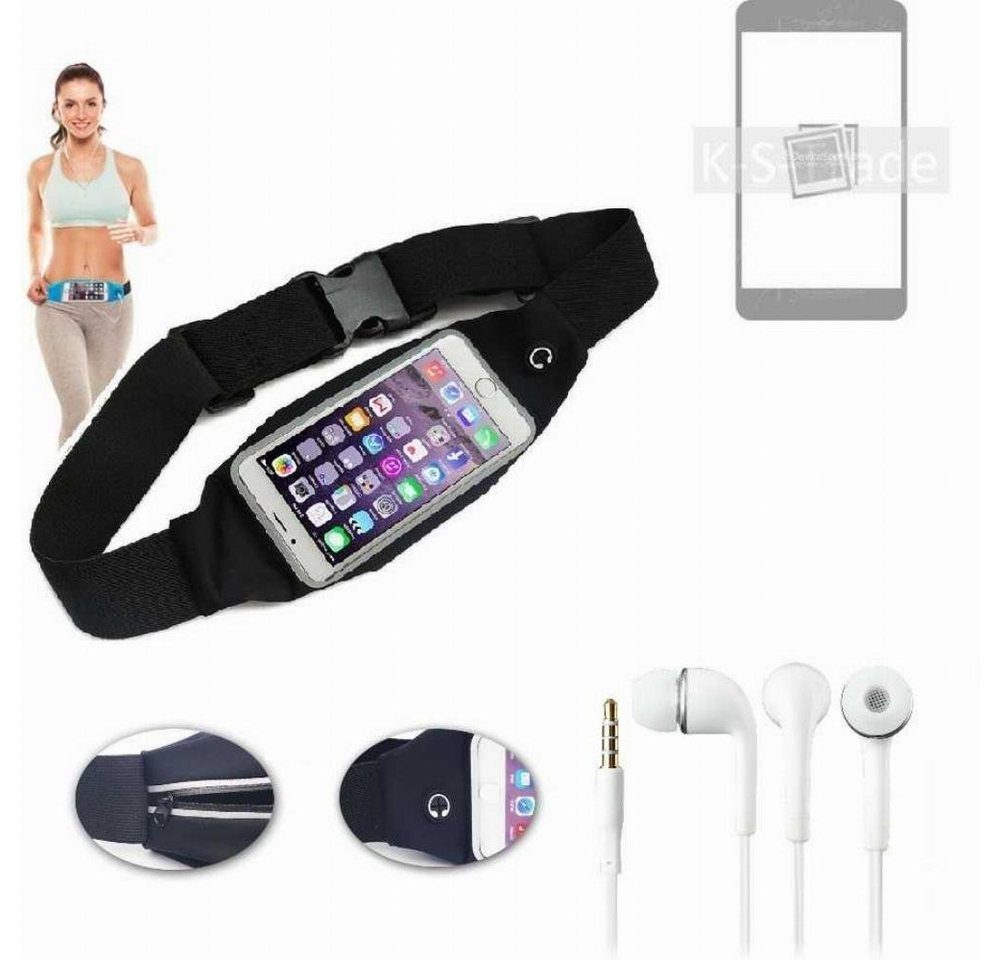 K-S-Trade Handyhülle für Samsung Galaxy S22, Bauchtasche Gürteltasche schwarz + Kopfhörer. Sport Running K-S-Trade Handyhülle für Samsung Galaxy S22, Bauchtasche Gürteltasche schwarz + Kopfhörer. Sport Running von K-S-Trade