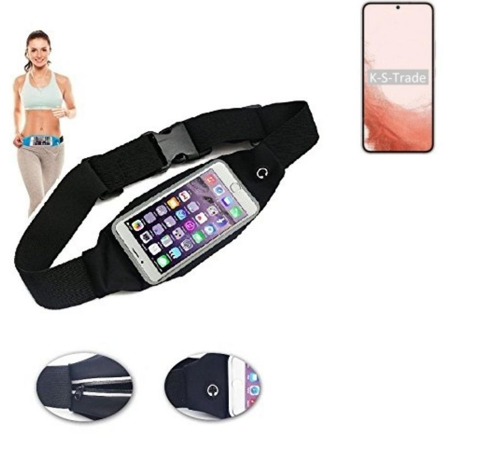 K-S-Trade Handyhülle für Samsung Galaxy S22 Exynos, Jogging-Armband Gürteltasche Umhängetasche Bauchtasche schwarz von K-S-Trade