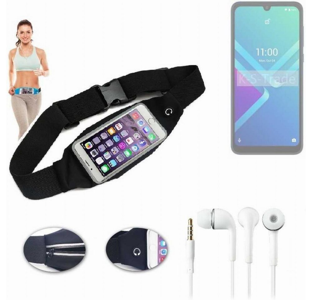 K-S-Trade Handyhülle für Wiko Y82, Bauchtasche Gürteltasche schwarz + Kopfhörer. Sport Running K-S-Trade Handyhülle für Wiko Y82, Bauchtasche Gürteltasche schwarz + Kopfhörer. Sport Running von K-S-Trade