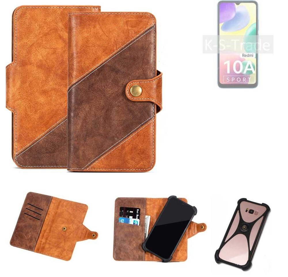 K-S-Trade Handyhülle für Xiaomi Redmi 10A Sport, Handyhülle Schutzhülle Bookstyle Case Wallet-Case Cover von K-S-Trade