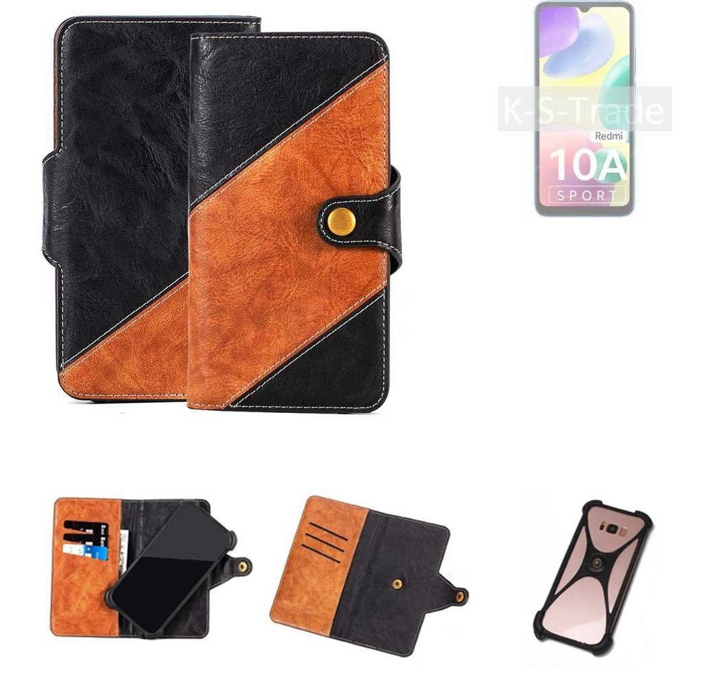 K-S-Trade Handyhülle für Xiaomi Redmi 10A Sport, Handyhülle Schutzhülle Bookstyle Case Wallet-Case Handy Cover von K-S-Trade
