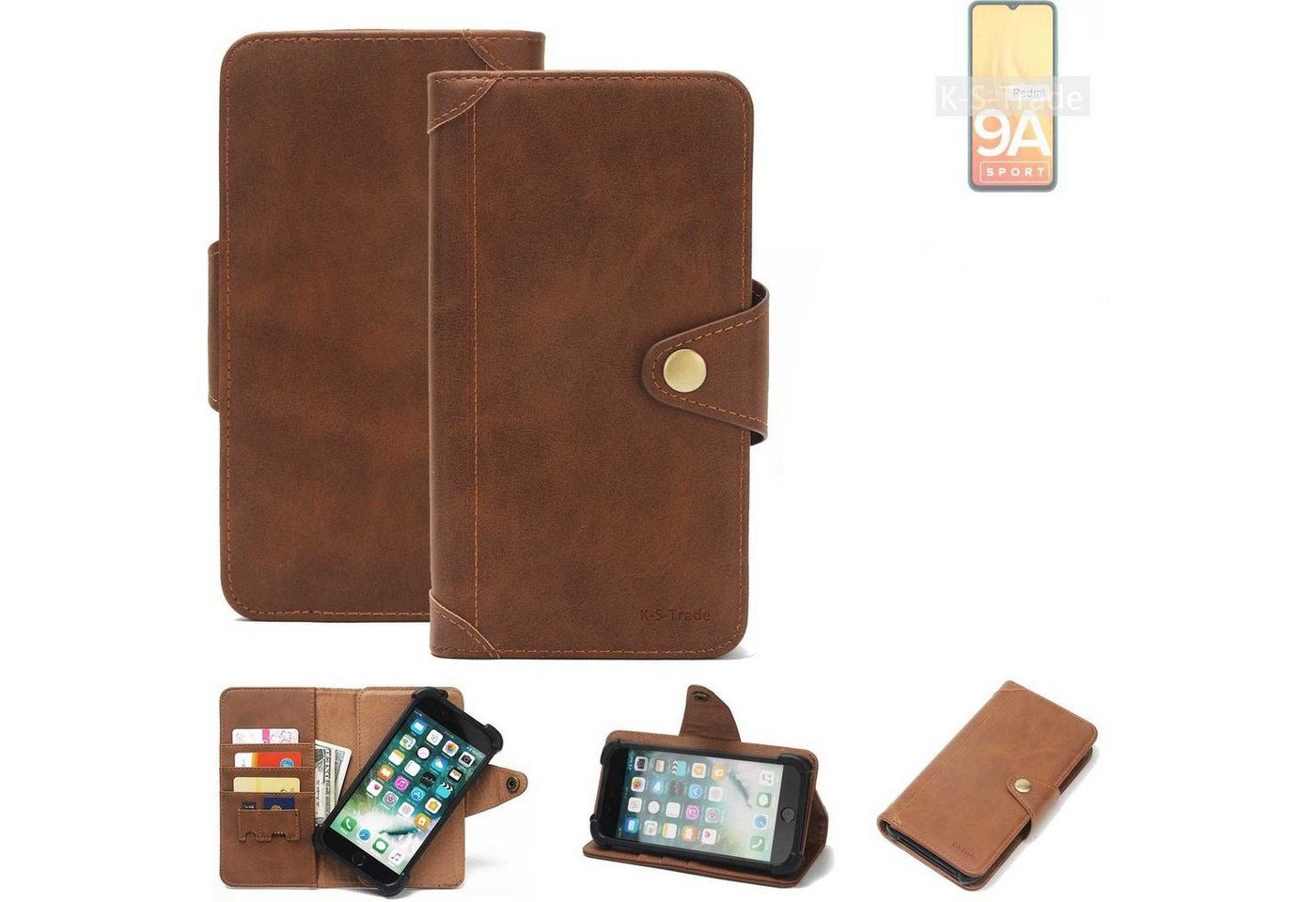 K-S-Trade Handyhülle für Xiaomi Redmi 9A Sport, Handyhülle Schutz Hülle Walletcase Bookstyle Tasche Case K-S-Trade Handyhülle für Xiaomi Redmi 9A Sport, Handyhülle Schutz Hülle Walletcase Bookstyle Tasche Case von K-S-Trade