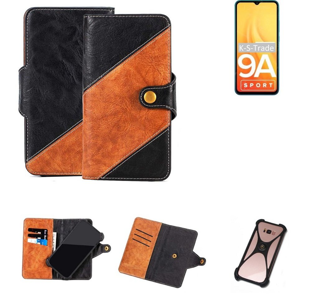 K-S-Trade Handyhülle für Xiaomi Redmi 9A Sport, Handyhülle Schutzhülle Bookstyle Case Wallet-Case Handy Cover von K-S-Trade