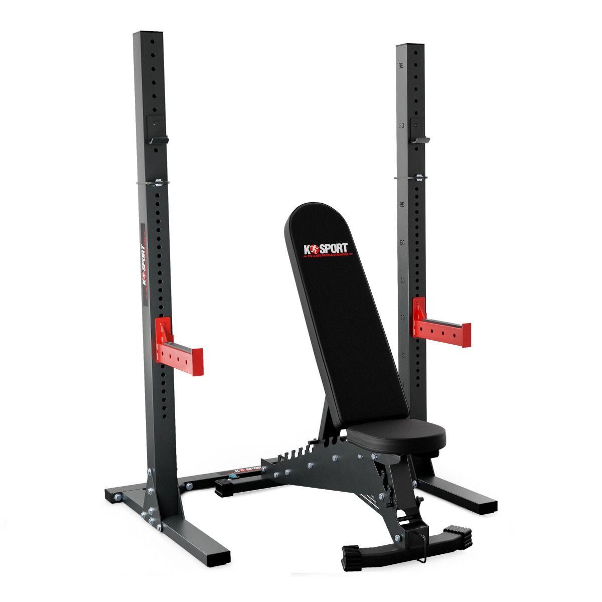 Squat Rack Set mit verstellbarer Hantelbank von K-SPORT