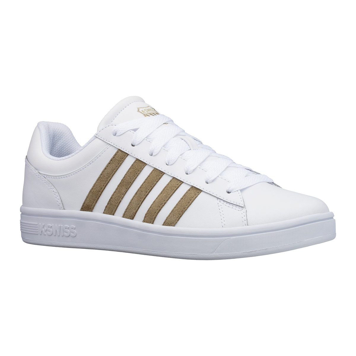 K-SWISS Court Winston Herren Sneaker Sportschuh 06154-118-M Weiß/Olive K-SWISS Court Winston Herren Sneaker Sportschuh 06154-118-M Weiß/Olive von K-Swiss