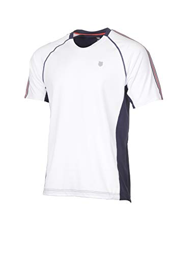 K-Swiss Herren Sport Tennis T-Shirt, Heritage S/S Tee, Weiß K-Swiss Herren Sport Tennis T-Shirt, Heritage S/S Tee, Weiß von K-Swiss