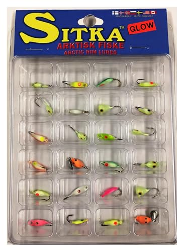 K&E STOPPER LURES Ice Jig Kit, Verschiedene Größen, 24 Stück von K&E Stopper Lures