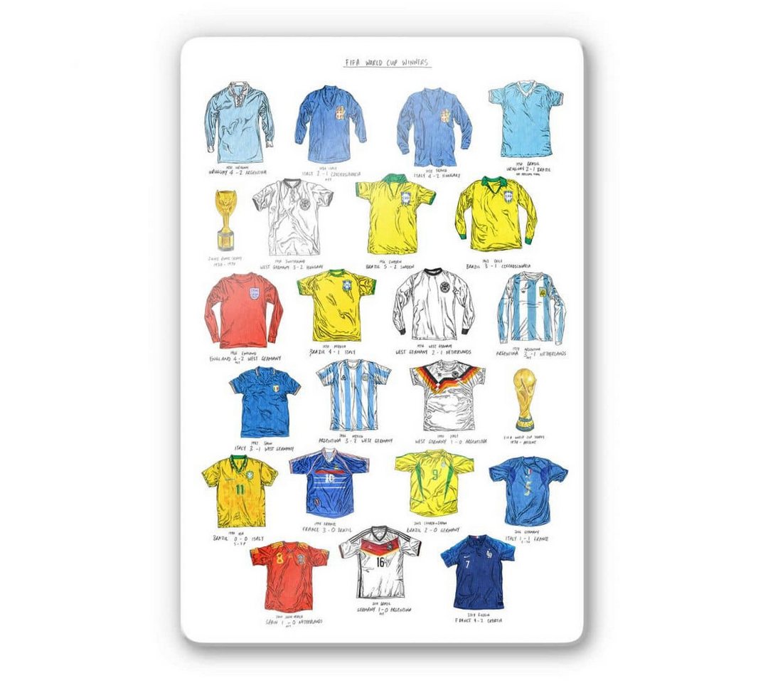 K&L Wall Art Gemälde Retro Glasbild Fußball Weltmeisterschaft Trikot Sparshott, Glasposter Wohnzimmer modern K&L Wall Art Gemälde Retro Glasbild Fußball Weltmeisterschaft Trikot Sparshott, Glasposter Wohnzimmer modern von K&L Wall Art