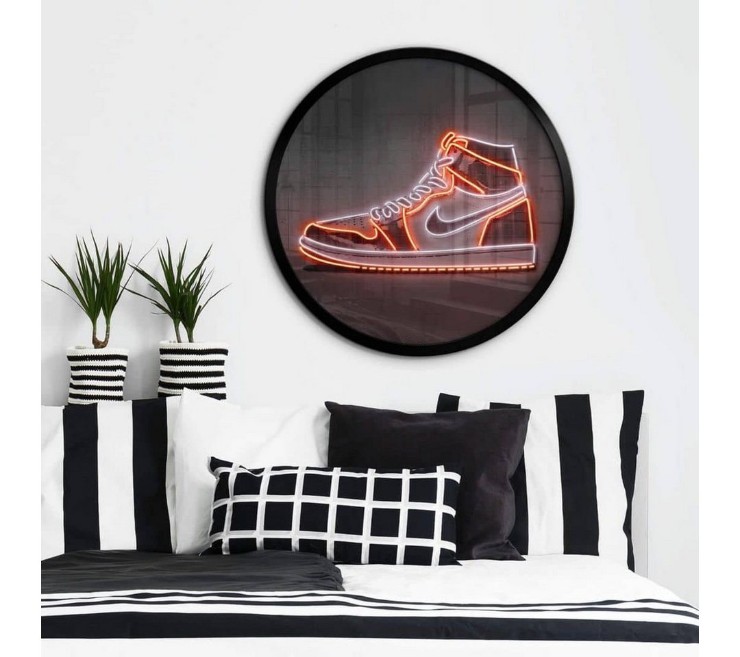 K&L Wall Art Poster Wandbild Poster Rund Beton Optik Neon Fashion Sneaker Mielu Nike, Wandposter Wohnzimmer K&L Wall Art Poster Wandbild Poster Rund Beton Optik Neon Fashion Sneaker Mielu Nike, Wandposter Wohnzimmer von K&L Wall Art